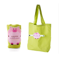 Nouveauté Sacs de courses pliables à poignée épaule de taille moyenne en nylon écologique personnalisés avec impression sérigraphique