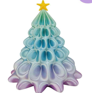Figura de árbol de Navidad con degradado de arcoíris, adorno de estrella de resina para la punta del árbol, decoración navideña - Product Image 2