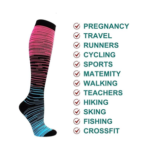 Chaussettes de compression sportives 15-20mmhg pour femmes et hommes en cours d'exécution <span class=keywords><strong>bas</strong></span> au genou pour la récupération musculaire des attelles de tibia - Product Image 2
