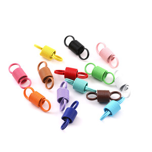 Hebilla de resorte de tensión de colores vibrantes, accesorios de joyería DIY, chapado en metal, duradero, para llavero, anillo de tracción, manualidades - Product Image 5