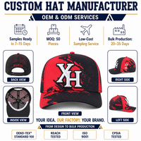 Casquette Trucker Personnalisée avec Motif Peinture Éclaboussée, Logo de Votre Marque, Broderie 3D en Relief, Dos en Maille, Motif par Sublimation, Prix Usine