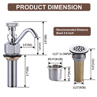 Ensemble d'évier Dipper Well avec robinet à débit constant en laiton pour station de café, lait et thé