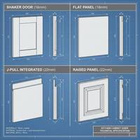 Meubles de cuisine modernes en bois massif sur mesure, style J Pull Shaker, blanc brillant, table escamotable, pour petits espaces, modulaire, Blumotion Wood