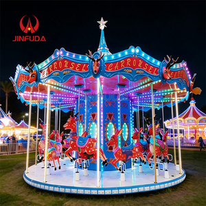 Manège de carnaval moderne chinois, mini-carrousel à 24 places en forme de cerf, à vendre - Product Image 2