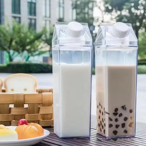 Botella de Agua Transparente Creativa, Botellas de Cartón para Leche, Caja de Leche y Jugo Reutilizable y Portátil para Deportes al Aire Libre, Viajes y Campamento - Product Image 5