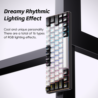 Clavier de jeu mini USB filaire rétroéclairé RVB KA646, 60 % mécanique, pour gamer, bureau, PC, ordinateur portable, version russe personnalisée, Plug & Play