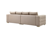 Canapé en cuir pleine fleur de luxe moderne et personnalisé, grand modèle pour salon, choix privilégié des designers