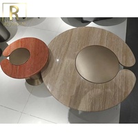 Nouveaux meubles de salon au design moderne italien ensemble de tables basses rondes de luxe Nature Mable Top