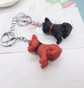Promozionale Simulato cucciolo cuccioli dog occhiali da sole sacchetto della catena chiave del pendente animale creativo del pendente di figura regali all'ingrosso - Product Image 2