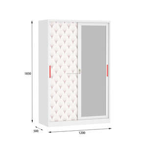 Armoire avec miroir pleine longueur, placard à 3 portes avec tiroir pour le rangement des sous-vêtements - Product Image 5