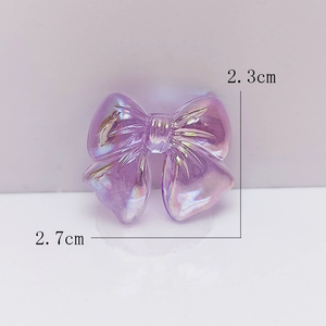 Accesorios DIY: Adornos de Nudo de Mariposa Planos Coloridos, Cabujones Iridiscentes de Nudo de Mariposa para Manualidades - Product Image 2