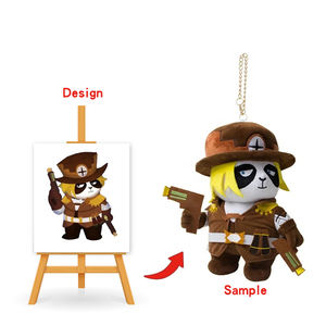 高品质定制软卡哇伊可爱迷你毛绒熊玩具钥匙扣钥匙圈 - Product Image 4