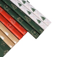 Papier d'emballage pour fleurs de Noël, papier cadeau, papier d'emballage pour bouquets, papier d'emballage imperméable, matériaux floraux