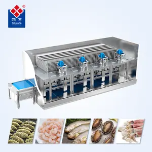 Fragole criogeniche quadrate industriali gamberetti vegetali pesce iqf tunnel rapido blast freezer macchina per il pollo