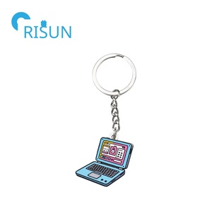 Sản Xuất Dễ Thương Máy Tính Xách Tay Máy Tính Keyring Kim Loại Tùy Chỉnh Men Phim Hoạt Hình Máy Tính Nút Bàn Phím Móc Chìa Khóa Máy Tính Để Bàn PC Keychain - Product Image 6