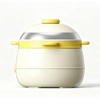 Mini-cuiseur à riz électrique 2L intelligent avec fonction de réservation, multifonction, cuve intérieure en céramique émaillée pour la cuisine domestique, vente en gros