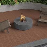 Revêtement de terrasse composite moderne pour extérieur, à âme pleine, faible entretien, antidérapant, imperméable et anti-termites