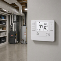 Thermostat numérique programmable monophasé TP815-P 24V pour le contrôle de chauffage et de refroidissement des systèmes HVAC résidentiels