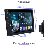 P15 Autoradio 1.8GHz 7/9/10 pouces Radio 2din Carplay Android Auto Écran de voiture Android avec 2gb 32gb