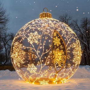 Esfera LED Impermeable con Marco de Hierro Hecho a Mano, Bola de Navidad Iluminada de Gran Tamaño <span class=keywords><strong>para</strong></span> Exhibición en Entrada de Grandes Centros Comerciales - Product Image 1