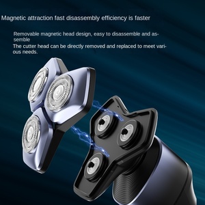 Magnetic Electric Rotary Shaver <b>Men</b> Stainless Steel Blades Waterproof Wet/Dry USB Rechargeable 4 1 Floating Head Razor Household - Product Image 4