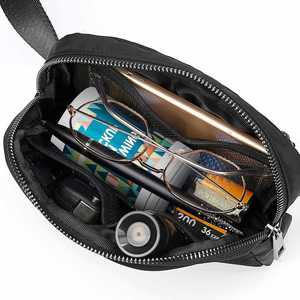 <b>Mini</b> <b>Black</b> Fanny Pack Crossbody Chest <b>Bag</b> Waterproof Waist Belt <b>Bag</b> with Adjustable Strap for Traveling Running Hiking Cycling - Product Image 5