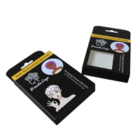 Boîte d'emballage de bonnet pour accessoires de cheveux avec LOGO personnalisé pour bonnet de douche en satin de soie Boîte d'emballage de carte pour bonnet de bain