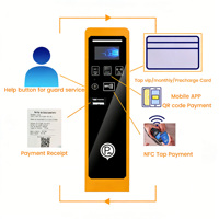 Distributeur de billets de stationnement en acier inoxydable Zhanjiang IP65 avec système de paiement automatique lumineux et barrière de contrôle d'accès