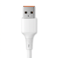 Câble de charge USB-C blanc, USB-A vers USB-C, pour smartphone Android, tablette, ordinateur portable, batterie externe, voiture, maison, bureau, voyage