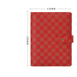 Archivador a cuadros A5 A6, carpeta de cuero con espiral de hoja suelta, planificador de precios - Product Image 4
