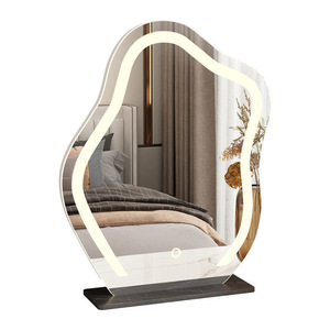 Cloud Shaped Makeup <b>Mirror</b> With <b>Led</b> Light Irregular Design Tabletop Dressing <b>Mirror</b> For Bedroom Desktop Luxury Smart <b>Mirror</b> - Product Image 5
