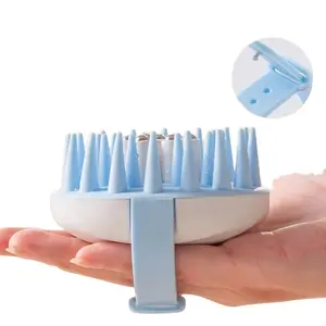 Blue Dry Wet Amphibious Comb High Quality New Design Silicone Hair Shampoo Brush Cleaning Scalp Brush