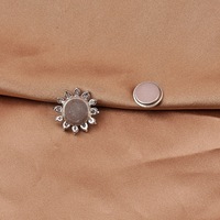 Bros Zirkon Berkilauan Multi-Petal yang Cantik, Bros Bunga Berhias Rhinestone Besar Mewah, Perhiasan Berlapis Emas Berkualitas Tinggi