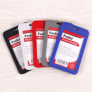 Porte-badge vertical en plastique Foska Office PP, porte-carte de visite, porte-carte d'identité pour les employés, le bureau, l'usine - Product Image 5