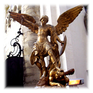 Lớn ngoài trời Tôn Giáo Đồng <span class=keywords><strong>Saint</strong></span> Michael tượng kim loại đồng thau Tổng lãnh thiên thần giết chết tượng con quỷ điêu khắc - Product Image 1