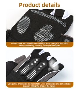 Guantes Deportivos Transpirables, Ajustables, Antideslizantes, Elásticos, Duraderos, de Secado Rápido para Protección de Manos - Product Image 4
