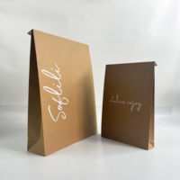 Enveloppes en papier kraft biodégradables écologiques de luxe - Sacs d'emballage cadeau en papier brun recyclables imprimés sur mesure pour