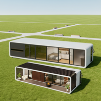 Vente en gros usine : Véranda en verre préfabriquée moderne de luxe européen à structure en acier, maison mobile, bureau, hôtel, jardin