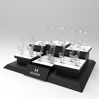 Table de présentation de montres multifonctionnelle HUAXIN, luxe sur mesure, laquée mate, en MDF+PU, respectueuse de l'environnement, pour bijoux.