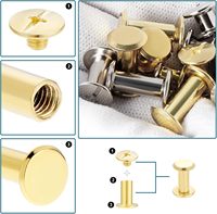 Rivet personnalisé en laiton au carbone en acier inoxydable reliure mâle femelle vis cuir travail Chicago Kit de vis pour ceinture portefeuille