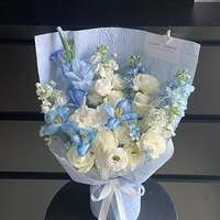 Papier d'emballage pour fleurs de style coréen à texture de pierre, papier d'emballage pour bouquet à surface froissée pour la décoration de cadeaux floraux