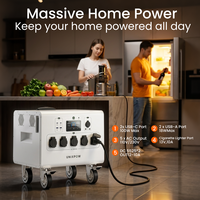 Centrale Électrique Solaire Portable OEM 6000W 3600W 1000W LiFePO4 à Onde Sinusoïdale Pure avec MPPT pour Camping en Extérieur