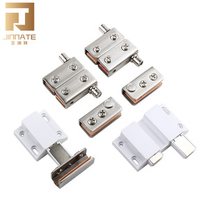 JINNATE Stainless Steel Cabinet Door Hinge Magnetic Surface Mount For Glass Doors Modern Design Antirust Furniture Hardware - Product Image 1
