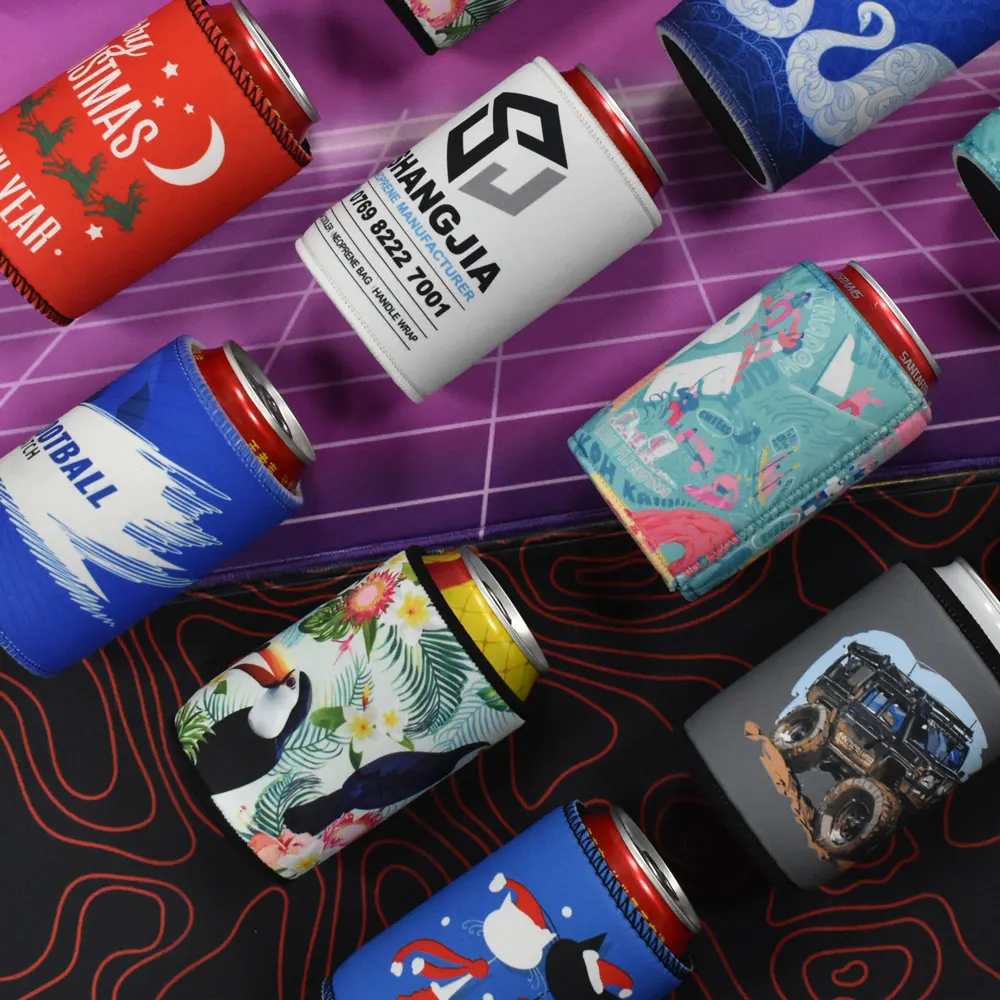 Lata de cerveja de neoprene com design personalizado de 3 mm e 5 mm, embalagem para bebidas e latas de cerveja de 12 onças