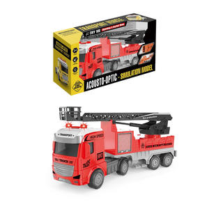 <span class=keywords><strong>Camion</strong></span> de pompiers personnalisé en plastique durable avec échelle acousto-optique, son et lumière inertiels, jouet <span class=keywords><strong>pour</strong></span> enfants - Product Image 1