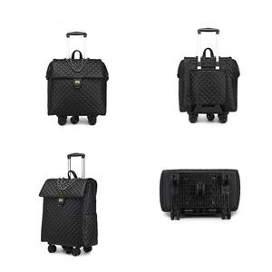 Américain Portable Roller Femmes PU Laptop Tote Valise Waterproof Travel Essentials Wheels Carry <span class=keywords><strong>Trolley</strong></span> Spinner Caster - Product Image 3