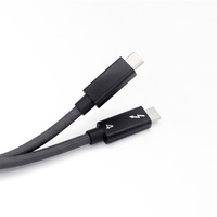 Kabel USB4 Tipe C 40Gbps 8K 60Hz 240W Nylon Braided Kompatibel Thunderbolt 4 Kabel Pengisian Cepat