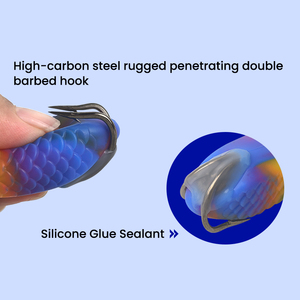 Nuova Esca in Silicone a Forma di Rana Multicolore con Doppio Amo, Esca Morbida per Pesca - Product Image 3