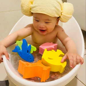 Jouets de bain pour enfants en mousse EVA colorée, alphabet animalier, blocs doux et sûrs - Product Image 2