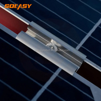 Pince solaire réglable SOEASY noire à serrage rapide pour modules photovoltaïques de 70 mm